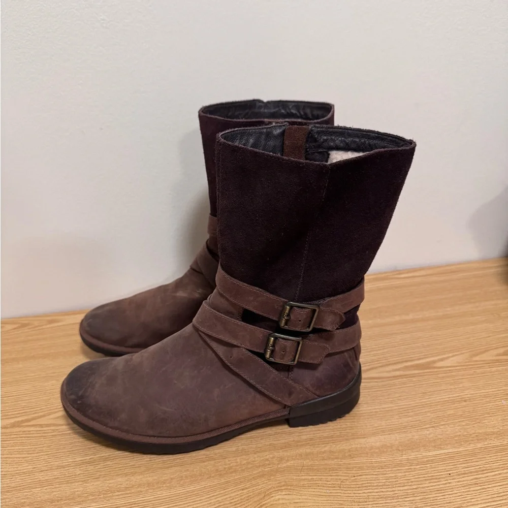 UGG Lorna Boot Waterproof Coconut Shell SZ women 9‎ US brown suede boots